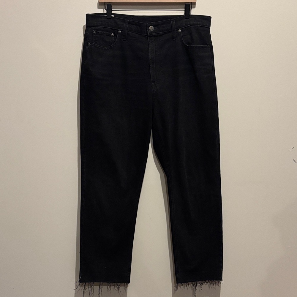 GAP Cheeky Straight Sky High Black  Rinse Straight Jeans size 16